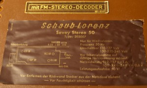 Schaub Lorenz Savoy Stereo 50